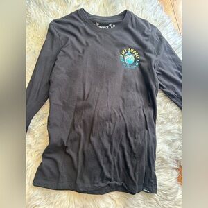 Hurley  Black Long Sleeve Tee with Logo